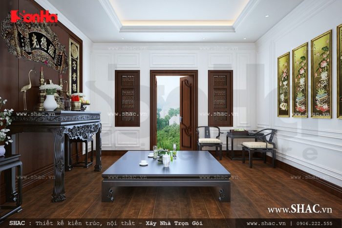 Thiết kế phòng thờ truyền thống
