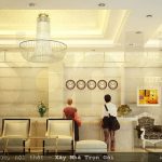 không gian quầy lễ tân