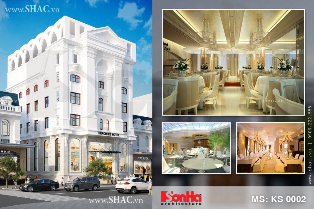 Thiết kế khách sạn 7 tầng - KS 0002 Thiết kế khách sạn 7 tầng