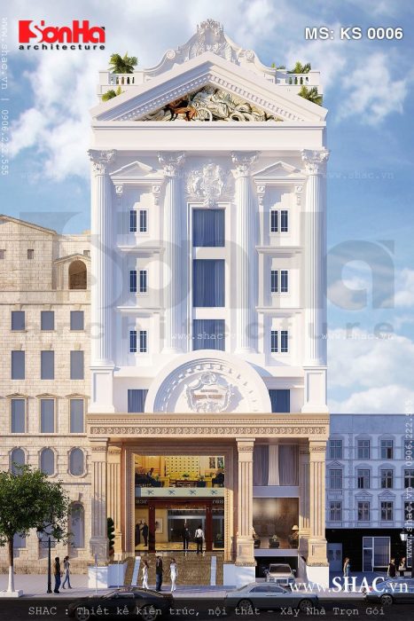 Mẫu thiết kế khách sạn kiểu Pháp 2 sao