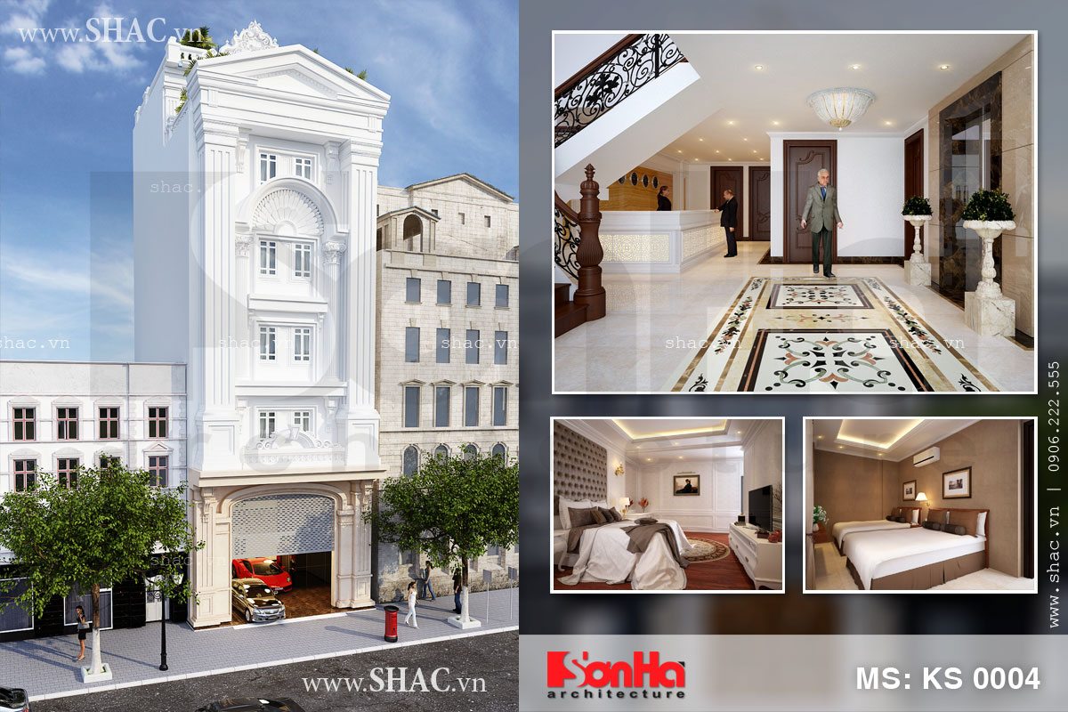 Thiết kế khách sạn mini 5 tầng - KS 0004 Thiết kế khách sạn mini 5 tầng KS 0004