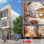 Thiết kế nhà lô phố 3 tầng kiểu hiện đại