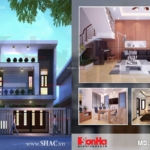 Thiết kế nhà ống 2 tầng hiện đại