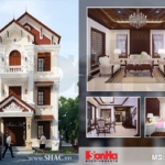 Thiết kế nhà ống 3 tầng kiểu Pháp