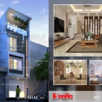 Thiết kế nhà ống 4 tầng hiện đại