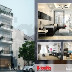 Thiết kế nhà ống 5 tầng phong cách hiện đại