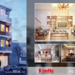 Thiết kế nhà ống hiện đại 4 tầng