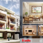 Thiết kế nhà ống liền kề 4 tầng kiểu hiện đại