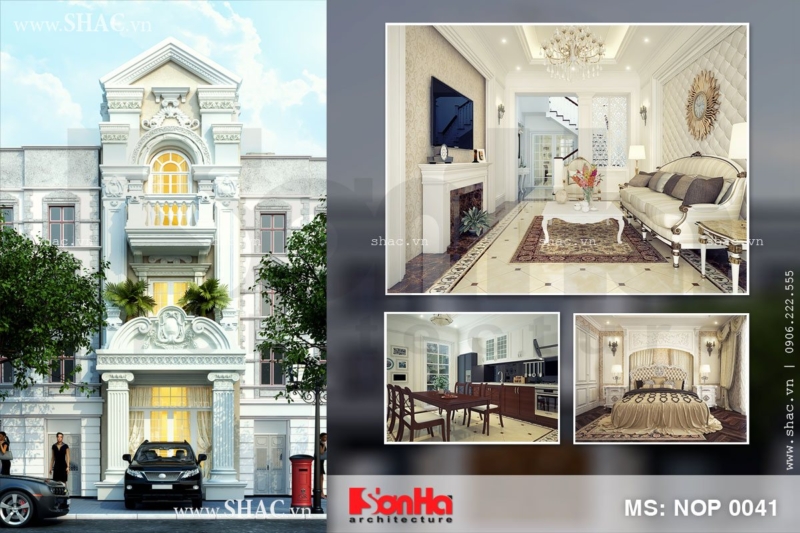 Thiết kế nhà ống Pháp 3 tầng