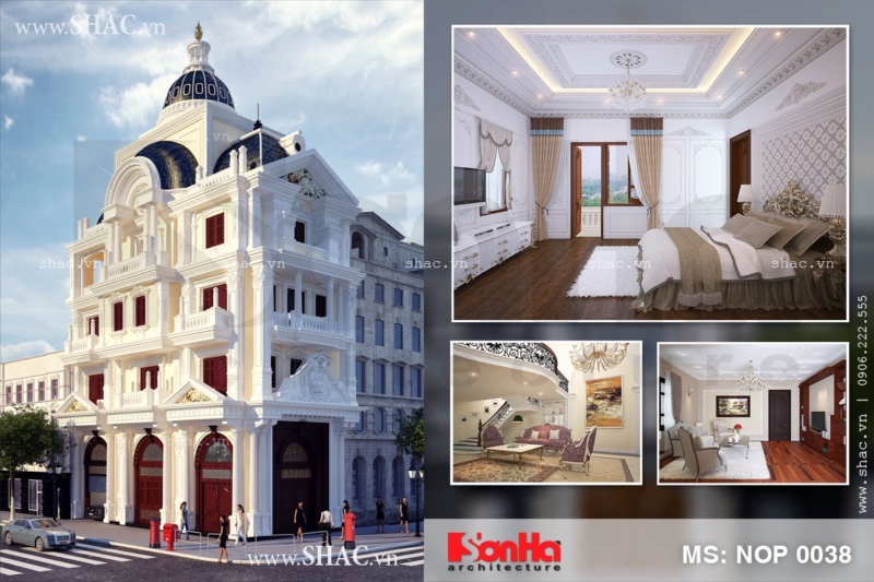 Thiết kế nhà phố bán biệt thự kiểu Pháp