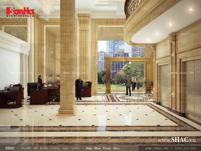 Thiết kế sảnh khách sạn đẹp cho công trình đẳng cấp 4 Sảnh lễ tân khách sạn