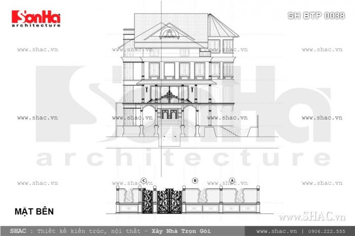 Bản vẽ mặt bên