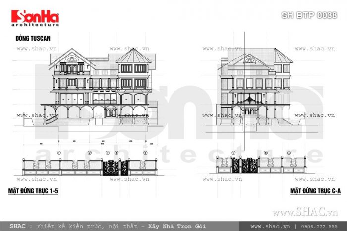 Bản vẽ mặt đứng