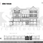 Bản vẽ mặt trước của biệt thự