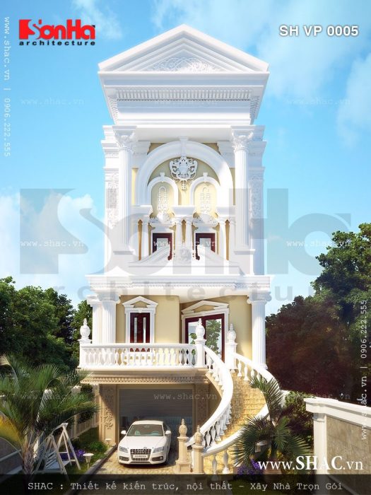 Biệt thự 4 tầng kiểu Pháp