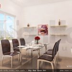 Bàn ăn đơn giản kiểu hiện đại