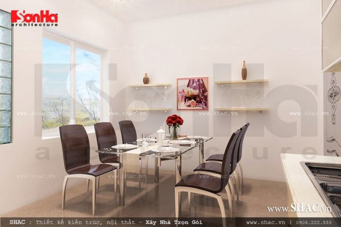 Bàn ăn đơn giản kiểu hiện đại