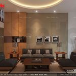 Phòng khách có sofa đơn giản