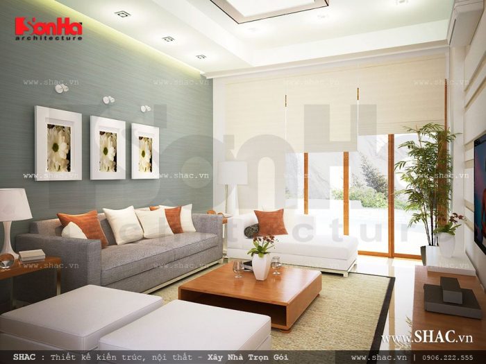 Không gian tầng 1 có phòng khách