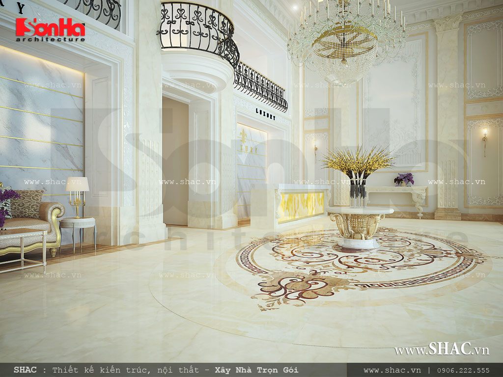 Thiết kế đại sảnh tầng 1 khách sạn