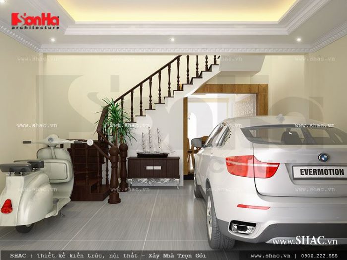 thiết kế thi công gara nhà phố tại hà nội