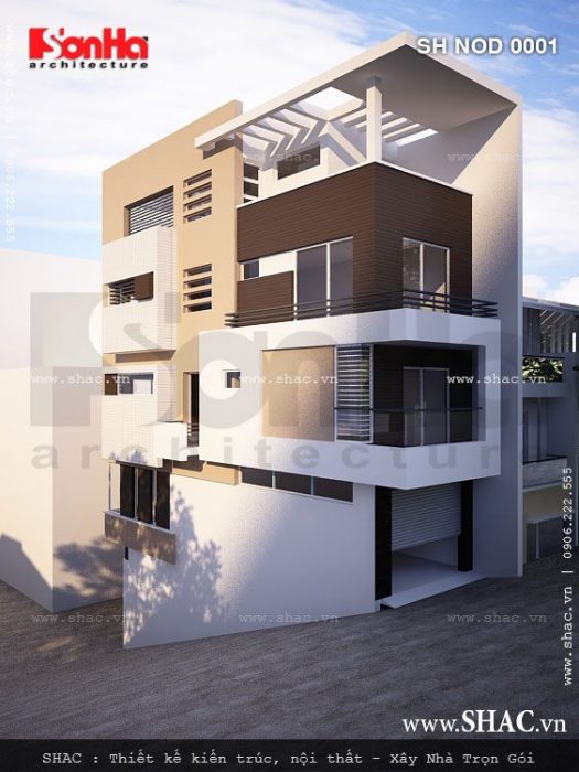 Nhà ống trên nền đất dốc