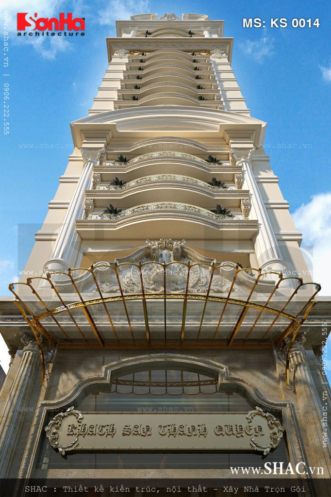 Thiết kế mái che sảnh khách sạn