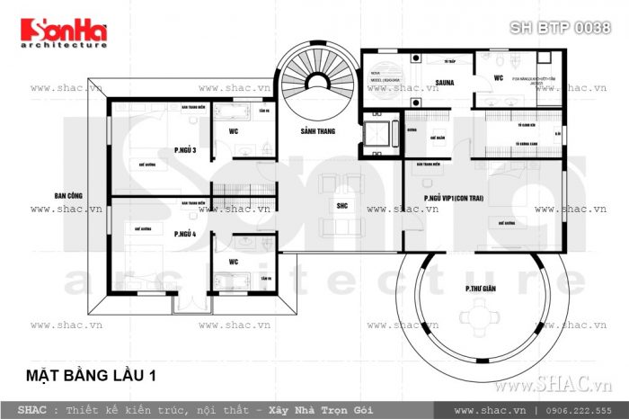 Mặt bằng lầu 1