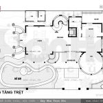 Mặt bằng tầng trệt biệt thự