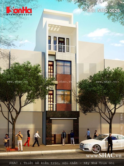 Thiết kế nhà lô 4 tầng