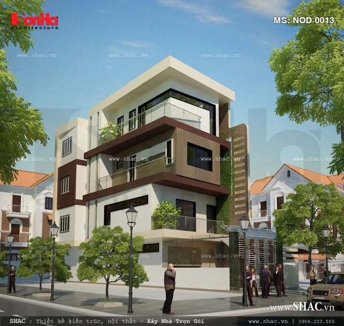 Nhà ống hiện đại 4 tầng