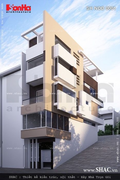 Thiết kế nhà ống trên nền đất dốc