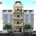 Nhà phố 4 tầng kiểu pháp vàng kem