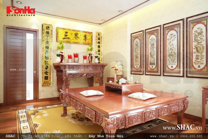 Thiết kế nội thất phòng thờ