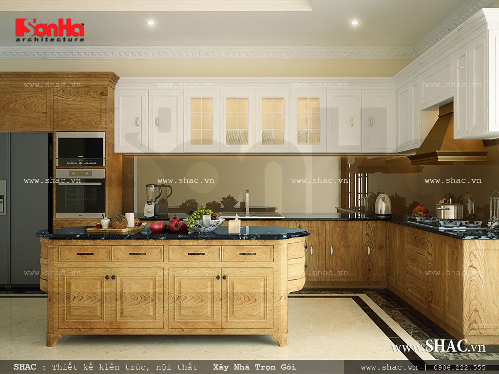 thiết kế nội thất tủ gỗ phòng bếp đẹp