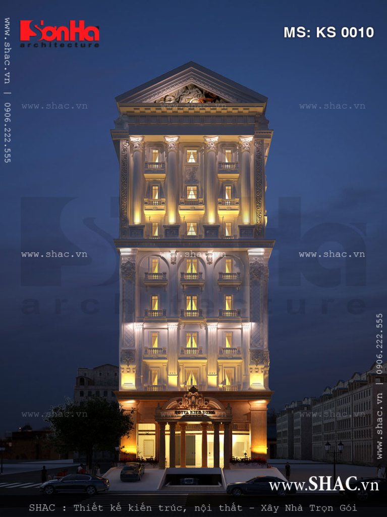 Phối cảnh khách sạn về đêm