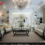 Phòng khách có bộ sofa kiểu Pháp đẹp
