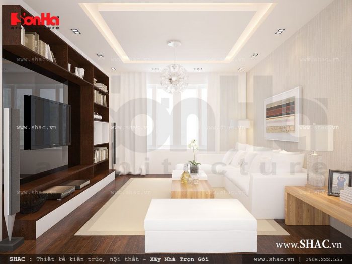 Phòng khách hiện đại cho nhà lô