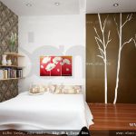 Phòng ngủ tầng 3 nhẹ nhàng, thanh thoát với trang trí độc đáo