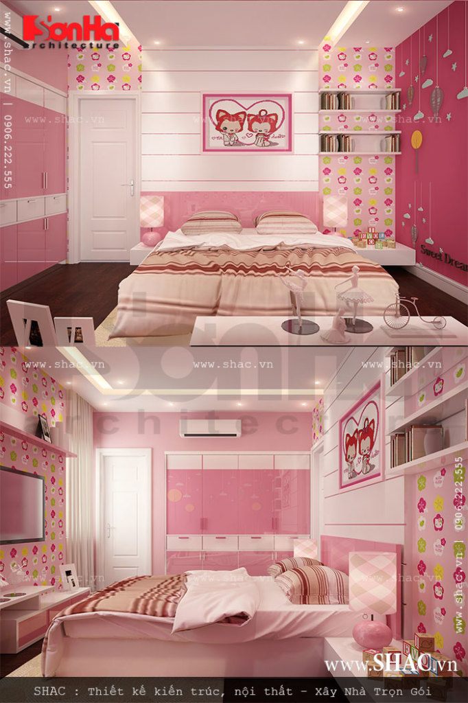 Thiết kế phòng ngủ con gái