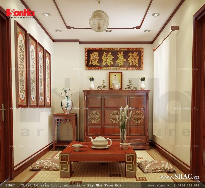 Phòng thờ linh thiêng cho nhà ống SH NOD 0002