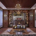 Phòng thờ trang nghiêm kiểu truyền thống