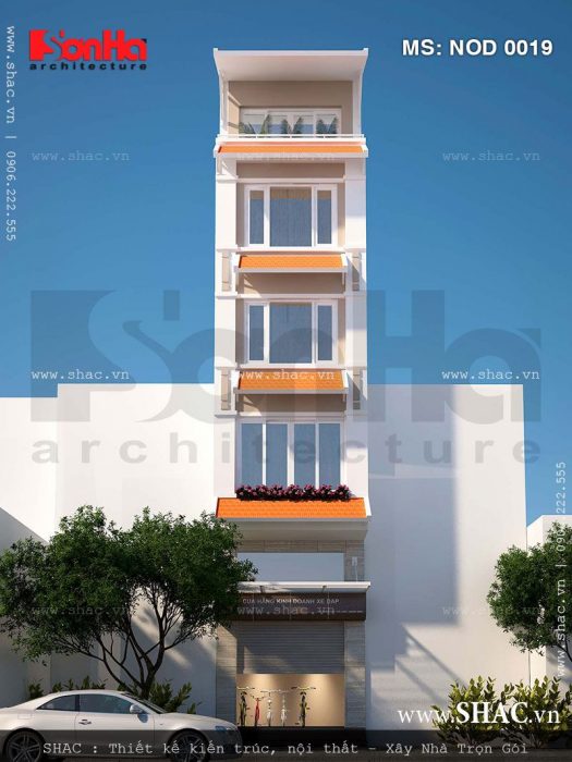Phương án nhà phố 5 tầng