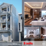 Thiết kế kiến trúc nhà ống Pháp 4 tầng