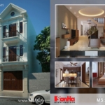 Thiết kế nhà phố 3 tầng kiểu Pháp