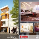 Thiết kế nhà phố 4 tầng 3 phòng ngủ hiện đại