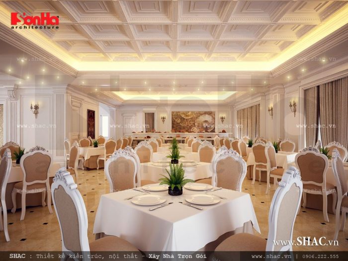 Thiết kế phòng ăn khách sạn 4 sao đẳng cấp