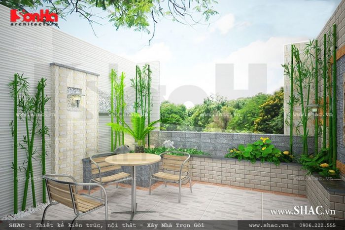 Tiểu cảnh sân thượng nhà phố