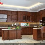 Thiết kế tủ bếp bằng gỗ đẹp