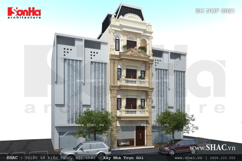 Xây nhà phố 4 tầng trọn gói